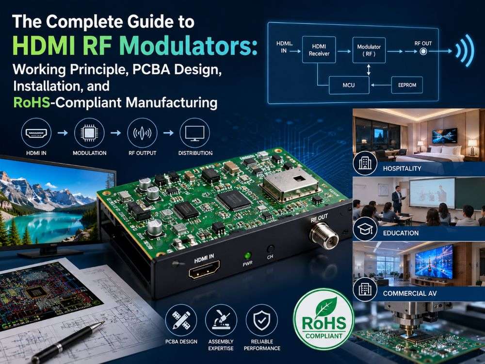 The Complete Guide to HDMI RF Modulators- Working Principle, PCBA Design, Installation, and RoHS-Compliant Manufacturing